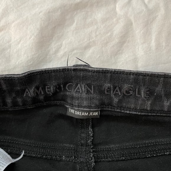 American Eagle Dream High Waisted Jegging, Black Denim | Size: 000 Regular Used - Picture 9 of 12